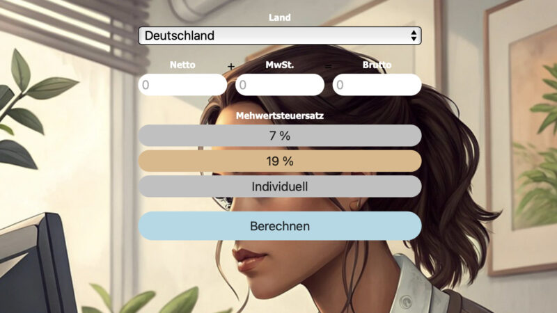 Mein neuer Mehrwertsteuer-Rechner