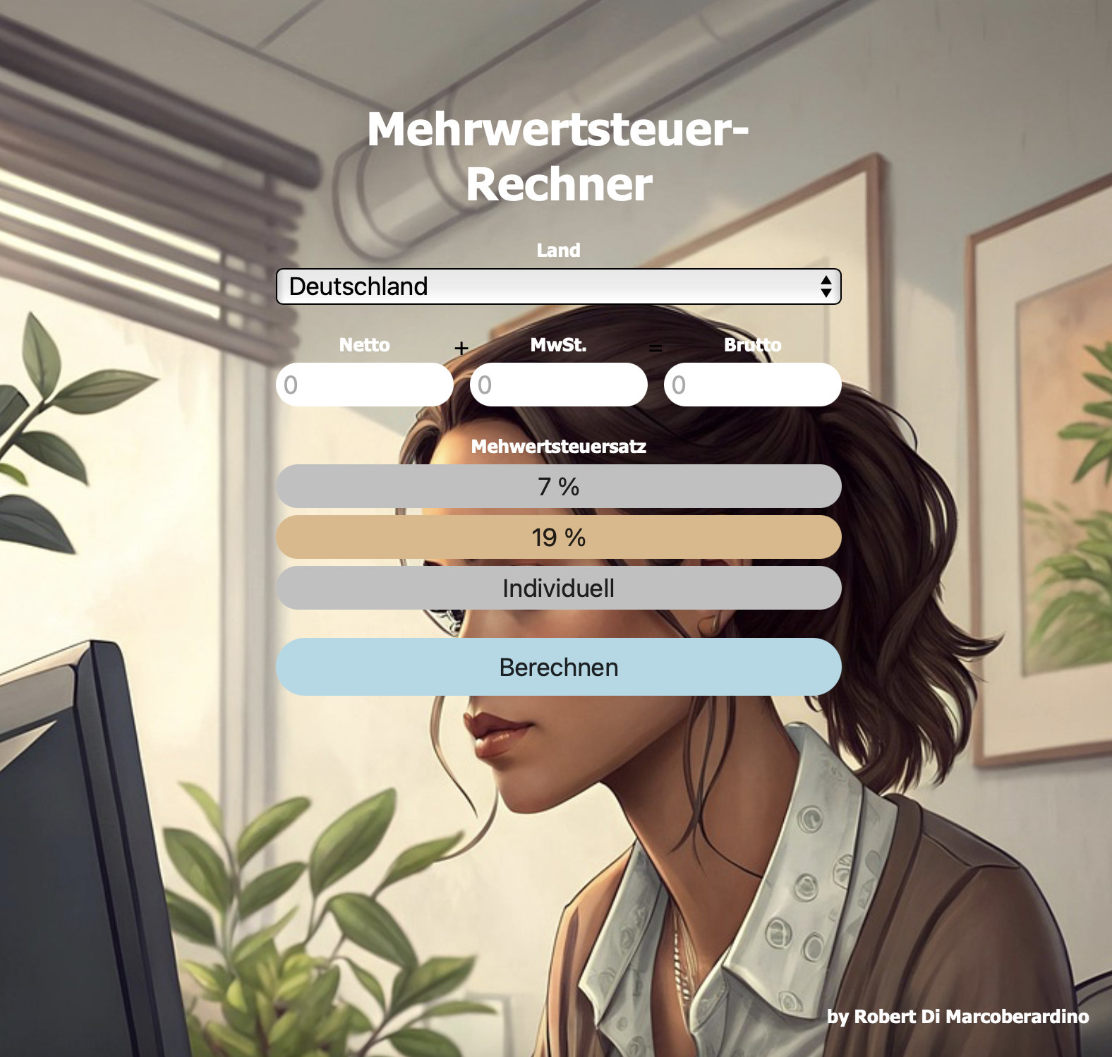 Mein neuer Mehrwertsteuer-Rechner