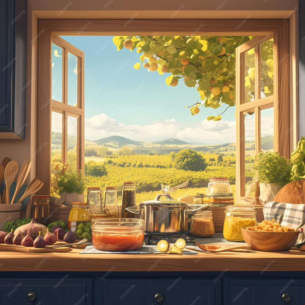 kitchen window with view feelings